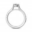 FlyerFit® 14K White Gold Split Shank Engagement Ring