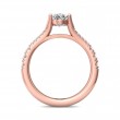 FlyerFit® 18K Pink Gold Split Shank Engagement Ring