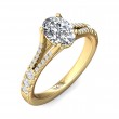 FlyerFit® 14K Yellow Gold Split Shank Engagement Ring