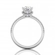 FlyerFit® 14K White Gold Split Shank Engagement Ring