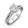 FlyerFit® 14K White Gold Split Shank Engagement Ring