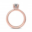 FlyerFit® 18K Pink Gold Split Shank Engagement Ring