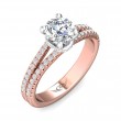 FlyerFit® 14K Pink Gold Shank And White Gold Top Split Shank Engagement Ring