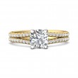 FlyerFit® 14K Yellow and 14K White Gold Split Shank Engagement Ring