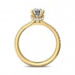 FlyerFit® 18K Yellow Gold Split Shank Engagement Ring