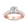 FlyerFit® 14K Pink Gold Shank And White Gold Top Encore Engagement Ring