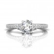 FlyerFit® 18K White Gold Micropave Engagement Ring