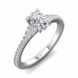 FlyerFit® 18K White Gold Micropave Engagement Ring