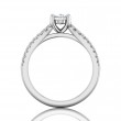 FlyerFit® 18K White Gold Micropave Engagement Ring