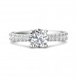 FlyerFit® 18K White Gold Micropave Engagement Ring