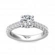 FlyerFit® 18K White Gold Micropave Engagement Ring