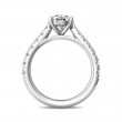 FlyerFit® 18K White Gold Micropave Engagement Ring