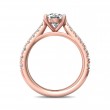 FlyerFit® 18K Pink Gold Micropave Engagement Ring