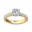 FlyerFit® 14K Yellow and 14K White Gold Micropave Engagement Ring