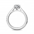 FlyerFit® Platinum Micropave Engagement Ring