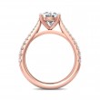 FlyerFit® 14K Pink Gold Micropave Engagement Ring