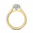 FlyerFit® 14K Yellow and 14K White Gold Micropave Engagement Ring