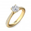 FlyerFit® 14K Yellow Gold Micropave Engagement Ring