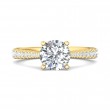 FlyerFit® 14K Yellow Gold Micropave Engagement Ring