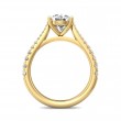 FlyerFit® 14K Yellow Gold Micropave Engagement Ring