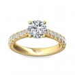 FlyerFit® 14K Yellow Gold Micropave Engagement Ring