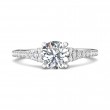 FlyerFit® 18K White Gold Micropave Engagement Ring