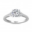 FlyerFit® 14K White Gold Micropave Engagement Ring