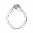 FlyerFit® 14K White Gold Micropave Engagement Ring