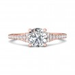 FlyerFit® 18K Pink Gold Micropave Engagement Ring