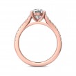 FlyerFit® 18K Pink Gold Micropave Engagement Ring