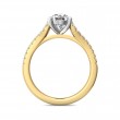 FlyerFit® 14K Yellow and 14K White Gold Micropave Engagement Ring