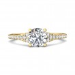 FlyerFit® 18K Yellow Gold Micropave Engagement Ring