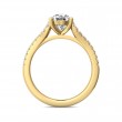 FlyerFit® 18K Yellow Gold Micropave Engagement Ring