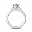 FlyerFit® Platinum Split Shank Engagement Ring