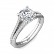 FlyerFit® Platinum Split Shank Engagement Ring