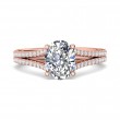 FlyerFit® 14K Pink Gold Split Shank Engagement Ring