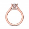 FlyerFit® 14K Pink Gold Split Shank Engagement Ring