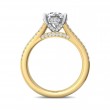 FlyerFit® 18K Yellow Gold Shank And White Gold Top Split Shank Engagement Ring