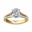 FlyerFit® 14K Yellow and 14K White Gold Split Shank Engagement Ring