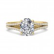 FlyerFit® 14K Yellow Gold Split Shank Engagement Ring