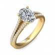 FlyerFit® 14K Yellow Gold Split Shank Engagement Ring