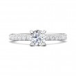 FlyerFit® 18K White Gold Micropave Engagement Ring