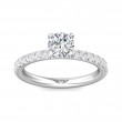 FlyerFit® 18K White Gold Micropave Engagement Ring