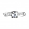 FlyerFit® Platinum Micropave Engagement Ring