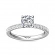 FlyerFit® Platinum Micropave Engagement Ring