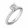 FlyerFit® Platinum Micropave Engagement Ring