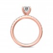 FlyerFit® 18K Pink Gold Micropave Engagement Ring