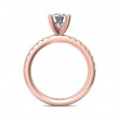 FlyerFit® 14K Pink Gold Micropave Engagement Ring