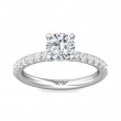 FlyerFit® 14K White Gold Micropave Engagement Ring