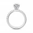 FlyerFit® 14K White Gold Micropave Engagement Ring